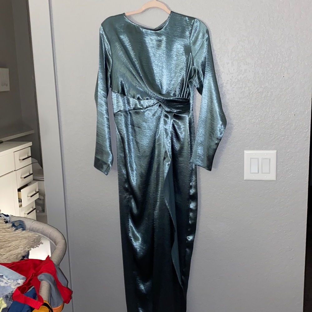 Satin Blue Formal Dress